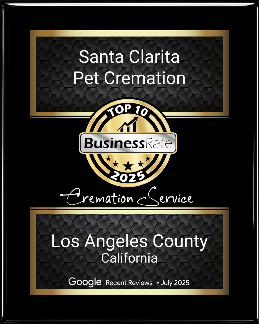 Our Sister Location, Santa Clarita Pet Cremation, Named a Top 10 Cremation Service in Los Angeles County for 2025